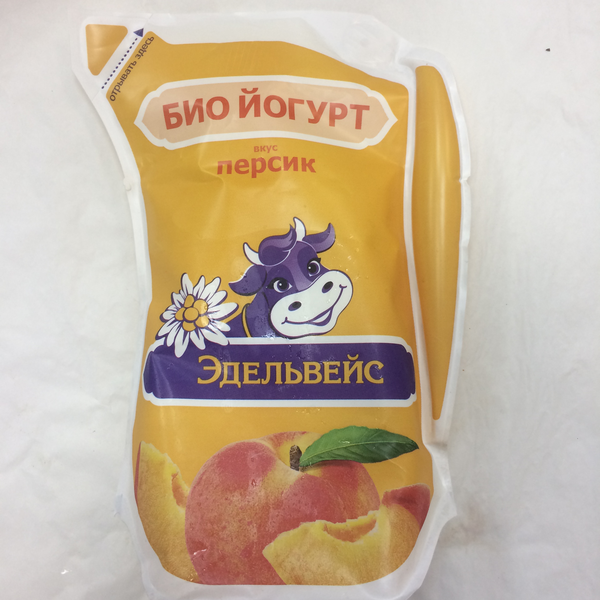 "БИО Йогурт" вкус "Персик" ТМ "Эдельвейс", 1%